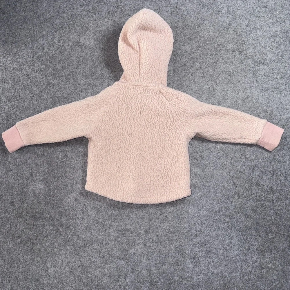 Patagonia Baby Retro Pile Fleece Jacket 2T Pink Hooded Snap Button Up